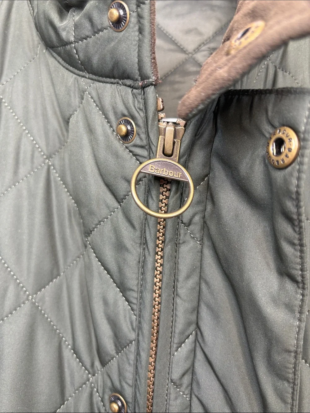 Barbour Lowerdale Quilted Gilet Snap Zip Vest Sage Men Size XL